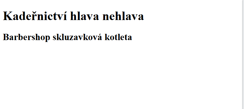 Kadeřnictví - beta